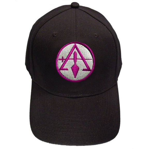 Masons Baseball Cap - York Rite Cryptic Mason - Masonic Black Hat Purple Symbol