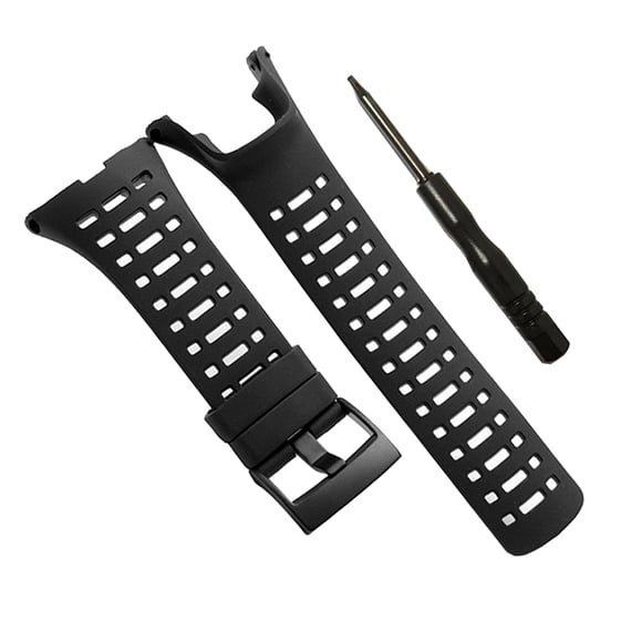 Watch Band Strap, Soft Black Replacement Strap for Suunto Ambit 1 2 2R 2S - Premium Waterproof Watch Band 24mm - Screwdriver Included