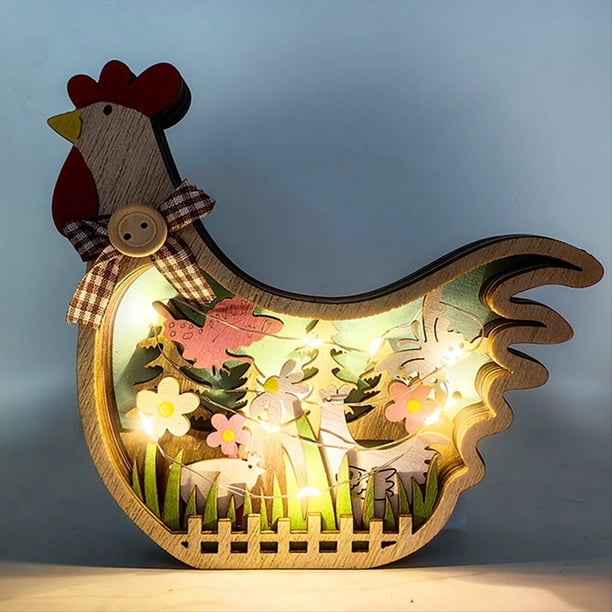 Decoración de Mesa de Pavo de Madera Adornos Artesanales de Madera para el Escritorio del Hogar