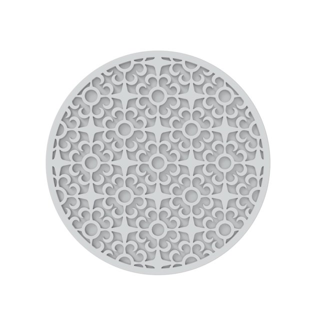 LCXmlly Reusable Coaster Retro Patterned Silicone Heat Insulation Easy to Clean Reusable Vintage Round Mat
