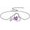 Feb-Amethyst Purple, variant on 925 Sterling Silver Stethoscope Heart Bracelet,Engraved"She Believed She Could So She Did"with 6mm Heart Birthstone,Inspirational Medical RN Registered Nurse Doctor Graduation Gifts for Women
