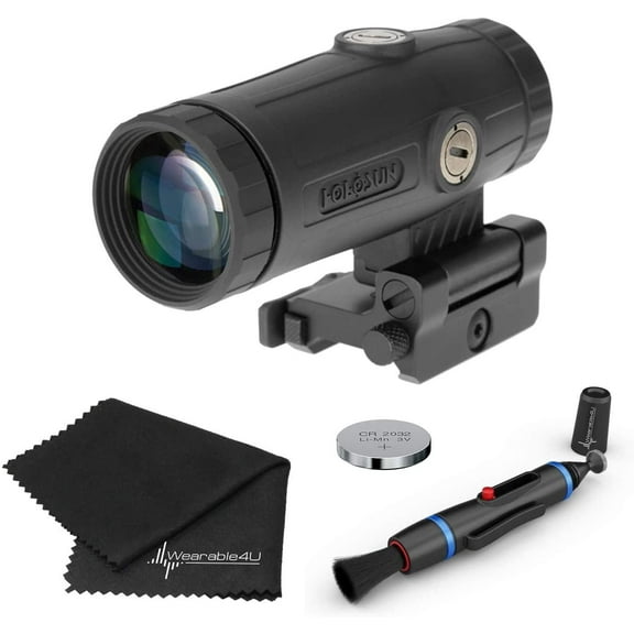 Holosun HM3X 3X Magnifier with Wearable4U Lens Cleaning Pen and Lens Cleaning Cloth Bundle