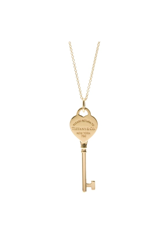 Pre-Owned Tiffany Return To Tiffany Heart Key Necklace Pink Gold (18K) No Stone Women,Men...