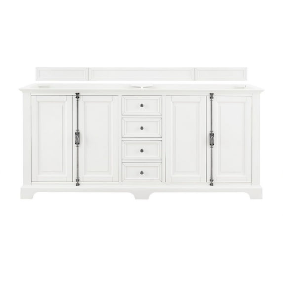 James Martin Vanities 238-105-V72 Providence 72" Double Basin Birch Hardwood Vanity