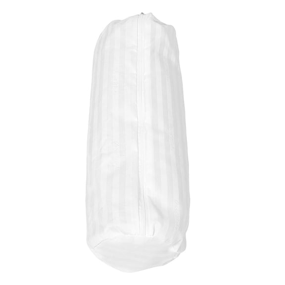 MERRYHAPPY Round Pillow Covers White Fabric with Hidden Zipper for Roll Pillows, 1 Pack, and Soft