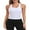 White, variant on Women's Racerback Workout Tank Top Sports Yoga Tops Active Sleeveless Undershirts Built-in Bra