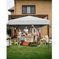 thumbnail image 5 of 10x10 Ft Heavy Duty Pop Up Canopy Tent with 4 Removable Mesh Sidewalls, Industrial-Grade Steel Frame, UV-Reflective Oxford Roof, Weatherproof Outdoor Shelter for Patio, Beach & Markets, White, 5 of 6