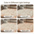 thumbnail image 7 of ODIKA 2'x3' Washable Throw Rug Non-Slip, Low Profile, Flatwoven, Easy Care Beige Vintage Boho Geometric Mosaic Southwestern Neutral Cream for Hallway, Study Room, 7 of 7