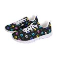 thumbnail image 6 of Chririnla Breathable Running Shoes for Work Hiking, Mesh Lightweight Lace Up Running Sneakers, Colorful Paw Prints, 6 of 11