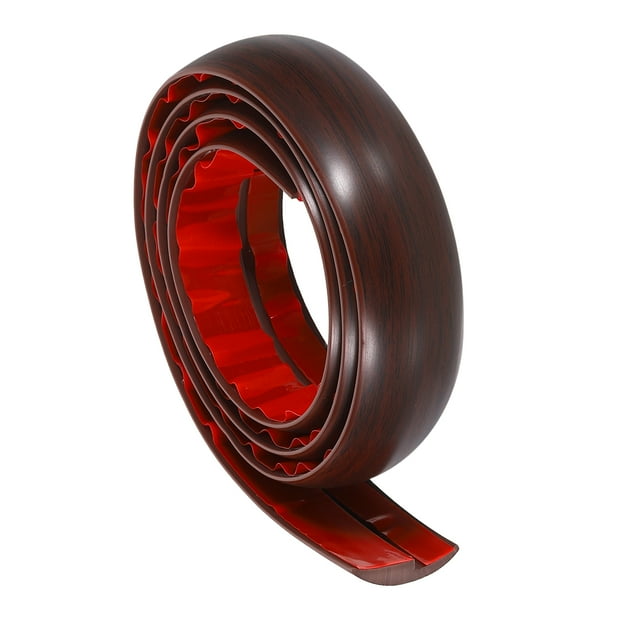 Unique Bargains Floor Transition Strip 3.3Ft 1 Meter Self Adhesive for Height 3mm Red Wood