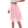 thumbnail image 4 of BRDFRL Women A-Line Tulle Skirt Tutu Knee Length Light pink XL, 4 of 6