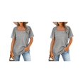 thumbnail image 3 of Guardurnaity Camiseta de algodón para mujer, camiseta informal de manga corta, ropa de verano transpirable para viajes de trabajo, accesorios para Type6 NO6, 3 of 6