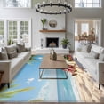 thumbnail image 3 of Large Area Rugs for Living Room Bedroom, Coastal Christmas 8'x10' Rug Washable Carpet Runner Indoor Outdoor, Santa Claus Xmas Tree Sandy Beach Non Slip Floor Mats Rug for Kitchen, Patio, 3 of 8