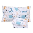 thumbnail image 5 of RUVANTI 100% Cotton Sheets – Queen Size Percale Bedding, Cooling & Breathable Floral Design, Durable with a Crisp, Soft & Comfortable Feel, 16" Deep Pocket, 4-Piece Set, Puppy Me, 5 of 7