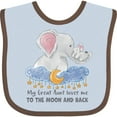 thumbnail image 3 of Inktastic My Great Aunt Loves Me to the Moon and Back Boys or Girls Baby Bib, 3 of 4
