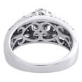 thumbnail image 4 of 10K White Gold Baguette Diamond Flower Split Shank Ladies Engagement Ring 1 CT., 4 of 5