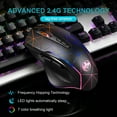 thumbnail image 6 of TSV Wireless Gaming Mouse, Rechargeable Optical Mice with 3 Levels DPI up to 3200, 2.4G USB Computer Mouse with Ergonomic Palm Rest, 6 of 9