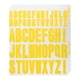 thumbnail image 1 of Uxcell 4 Hojas Calcomanías de Letras de Vinilo 9.1'' x 7.7'' para Calcomanía Interior Exterior Amarillo, 1 of 5