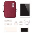 thumbnail image 4 of Adjustable Compartments Travel Organizer, Durable Padded Protection Foldable Bag For Electronic Accessories, Smooth Zipper Design, Tech Kit Bag For Home & Travel (1pcs), 4 of 5