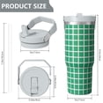 thumbnail image 4 of Modern 30oz Handheld Travel Tumbler with Handle – Double Wall Stainless Steel Insulated Cup, Flip Straw Lid, Leak-Proof & BPA-Free for Hot and Cold Drinks – Durable Coffee & Juice Mug White, 4 of 7