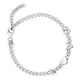 thumbnail image 2 of Jewelstop Sterling Silver Polished Finishand 1" Extender Love Chain Bracelet with Lobster Clasp - 8", 2 of 5
