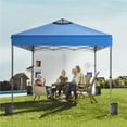 thumbnail image 2 of Summit Living 10 x 10 Ft Pop up Canopy Tent Easy up Shade Tent with 1 Sidewall for Outside Blue, 2 of 8