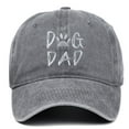 thumbnail image 4 of MIASHUI Outdoor Baseball Cap Dog Dad Embroidered Washed Trucker Hat,Grey, 4 of 4
