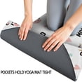 thumbnail image 3 of White Cow Moo Pattern Hot Yoga Mat Towel Non Slip for Hot Yoga - Quick-Drying Yoga Mat Cover with 4 Corner Pockets with Travel Bag - Hot Yoga Towel Non Slip 74"x26", 3 of 6