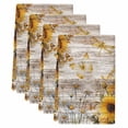 thumbnail image 2 of Farmhouse Sunflower Kitchen Towels Set of 4, Vintage Daisy Butterflies Rustic Wood Absorbent Dish Towels for Kitchen, Microfiber Hand Towel, Quick Drying Tea Towel for Cleaning Decorative Dishcloths, 2 of 7