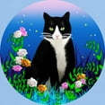 thumbnail image 3 of CafePress - Tuxedo Cat Among The Flowers Light T Shirt - Men's Classic Graphic T-Shirt, 3 of 4