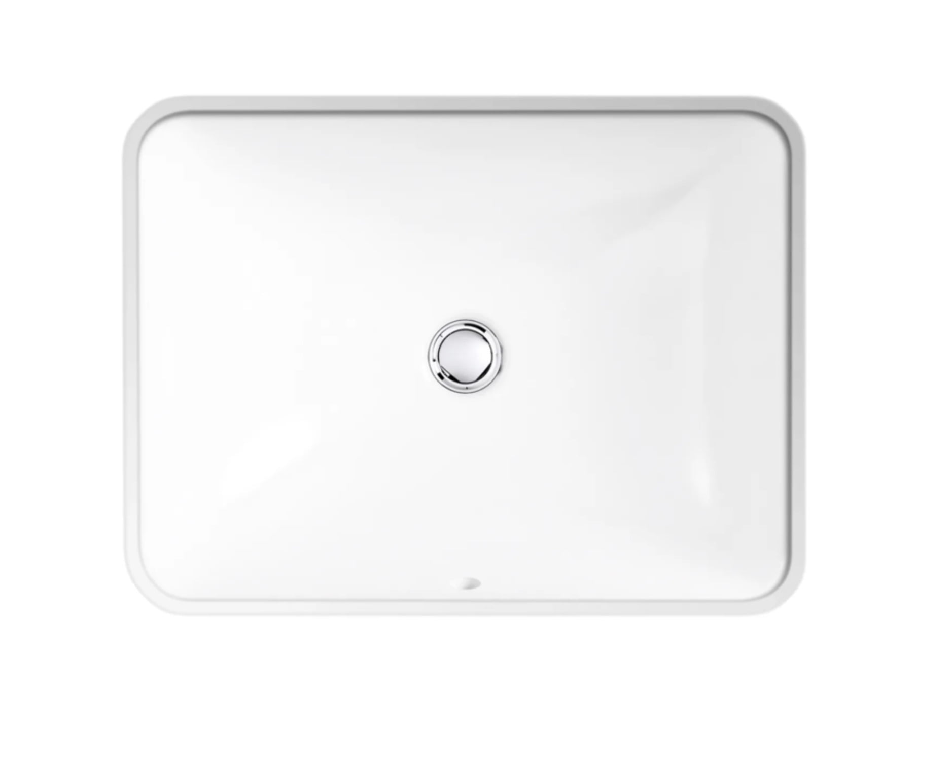 Open Box Kohler Caxton Rectangle Under-Mount Bathroom Sink with Overflow and Clamp Assembly, White