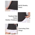 thumbnail image 4 of SHOWMALL Women's Plus Size Pajama Set, Blue Lilac Rose 4X 2 Piece Loungewear Sleepwear for Spring Summer Fall, Short Sleeve Top and Printed Shorts with Side Pockets,, 4 of 8