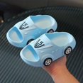 thumbnail image 1 of Boys Cartoon Car Lightweight Non-Slip Open Toe Slides For Toddlers Kids Children, Summer, 1 of 5