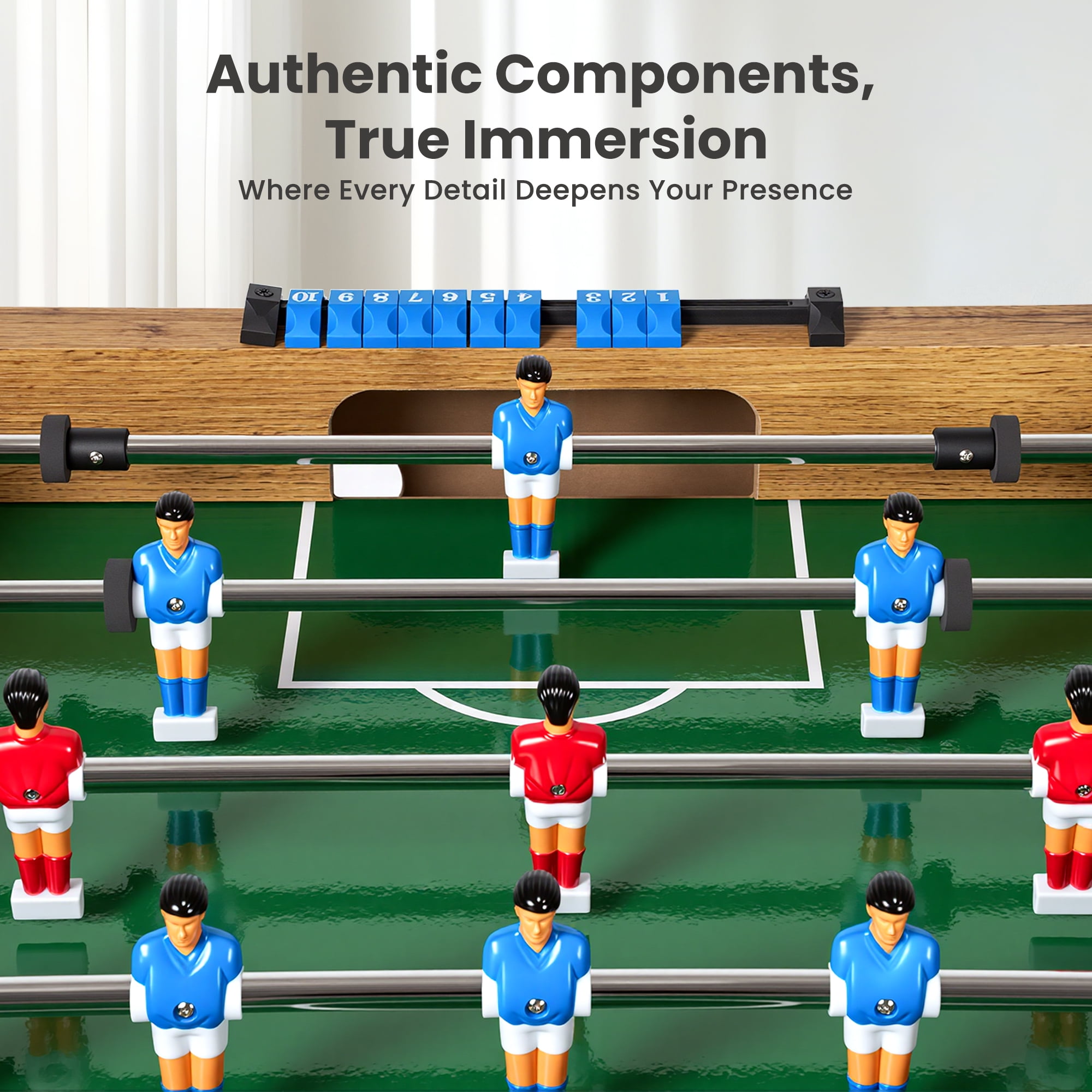 Naipo 48 in Foosball Table Competition Sized Soccer Game Table for Home Game Room Adult Juniors Size with 3 Balls