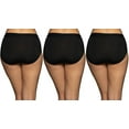 thumbnail image 3 of 3 Pairs Vanity Fair Women's Beyond Comfort Hi-Cut Briefs Modal 13250, Size 6, Black, 3 of 10