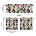 thumbnail image 6 of Bright Colorful Floral Kitchen Curtains Set Botanical Bloom Butterfly Garden Watercolor Wildflower Spring Summer Tier and Valance Curtains, 6 of 6