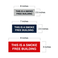 thumbnail image 2 of Basic This is A Smoke Free Building Sign (Brushed Silver) - Large, 2 of 5
