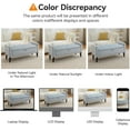 thumbnail image 3 of 47" Velvet Storage Bench, Upholstered Bed Bench with Storage, End of Bed Ottoman with Wooden Legs,Bedside Storage Bench for Bedroom, Living Room, or Entryway, Blue Grey, 3 of 7