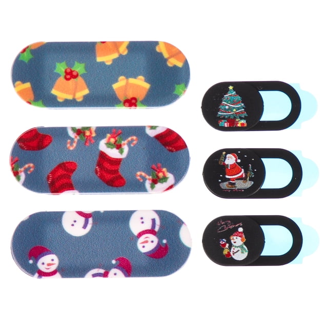 MasteelfCA 6pcs Laptop Camera Cover Slide Christmas Theme Webcam Slide Camera Protector