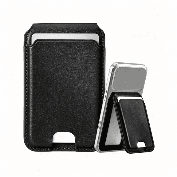 GJX for Magsafe Wallet with Adjustable Kickstand - Full Grain Nappa Leather Magnetic Card Holder, Holds 6 Cards, Phone Stand for Iphone 17//16/15/14/13/12 Series