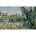 thumbnail image 2 of Camille Pissarro 18x13 Gold Ornate Wood Frame and Double Matted Museum Art Print Titled - Sunlight on the Road, Pontoise (1874), 2 of 4