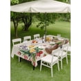 thumbnail image 5 of 60x84 Inch Outdoor Tablecloth with Umbrella Hole Zipper Rectangle Spring Easter Rectangular Tablecloths Outside Waterproof Country Bunny Chick Floral Butterflies Burlap Patio Table Cover for Picnic, 5 of 8