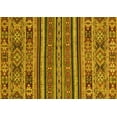 thumbnail image 1 of Ahgly Company Indoor Rectangle Abstract Yellow Modern Area Rugs, 4' x 6', 1 of 4