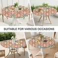 thumbnail image 7 of Elegant Floral Round Table Cover with Boho Influence, Elastic Hem for a Smooth Look on Tables Up to 56 Inches in Diameter, 7 of 7