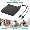 thumbnail image 5 of External CD-RW Drive / Writer Player External CD DVD Drive DVD-RW Burner Read USB 2.0 Slim Protable For Laptop Notebook PC With Recorded, 5 of 5