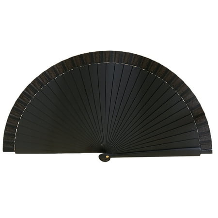 

KUNyu Hand Held Fan Show Props Plain Unique Dance Retro Folding Hand Fan