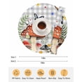 thumbnail image 6 of 13 Inch Round Placemats Set of 4, Spring Mushrooms Non Slip Heat Insulation PP Table Mats, Farmhouse Pastoral Botanical Gray Plaid Washable Place Mats for Kitchen Dining Party Table Decor, 6 of 7