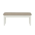 thumbnail image 4 of Powell Jane Vanilla White & Beige Fabric Bench, 4 of 17