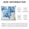 thumbnail image 5 of Nawypu  Flower Throw Pillow Cushion Cover, Orchids Natural Flowers Reflections on The Water for Spring Calming Art, Decorative Square Accent Pillow Case,Blue Purple, 5 of 5