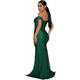 thumbnail image 3 of Vestido de noche elegantes con hombros descubiertos fruncido de muslo con abertura sexy, 3 of 4